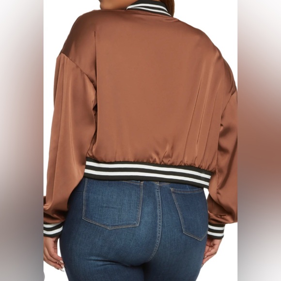 Brown letter jacket XL - Picture 3 of 3